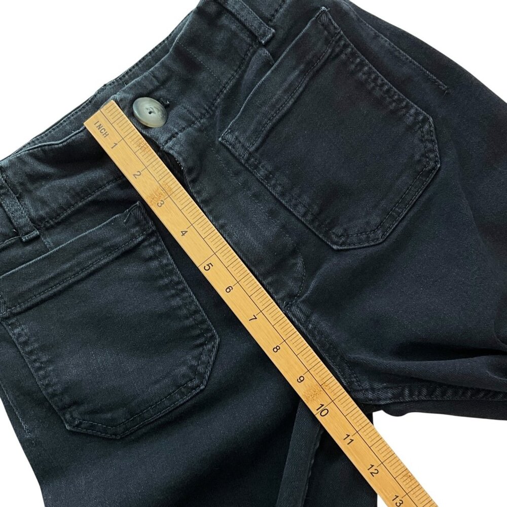 Anthropologie Maeve The Colette Wide Leg Jeans Womens 26P Black High Rise Crop - Picture 10 of 12
